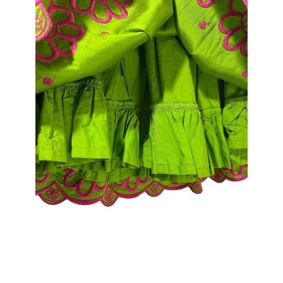 Lilly Pulitzer 100% silk green & pink girls short skirt side zipper size 8. #21- - Picture 6 of 8